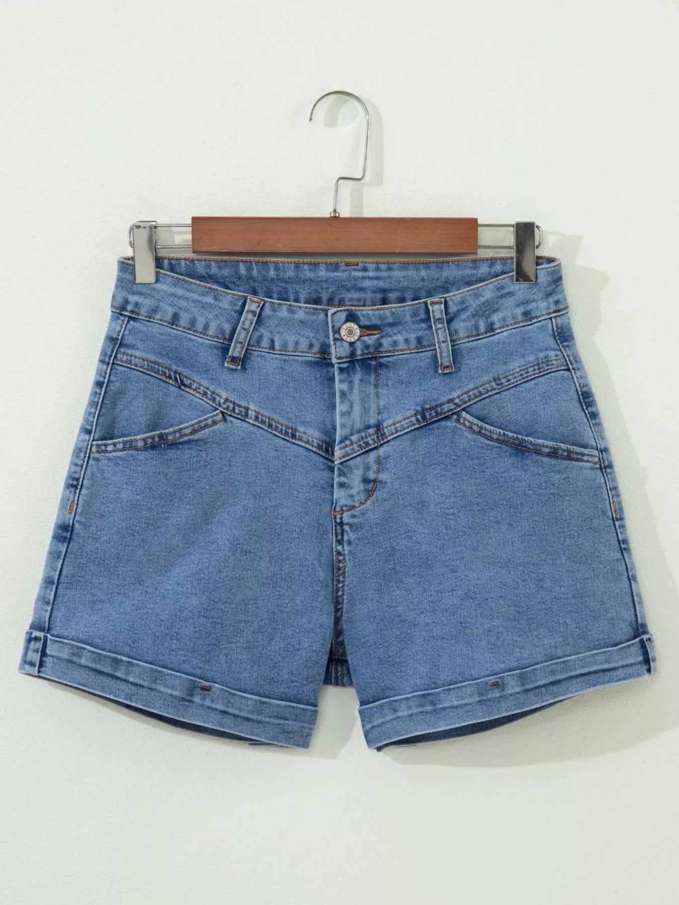 High-Waisted Denim Shorts