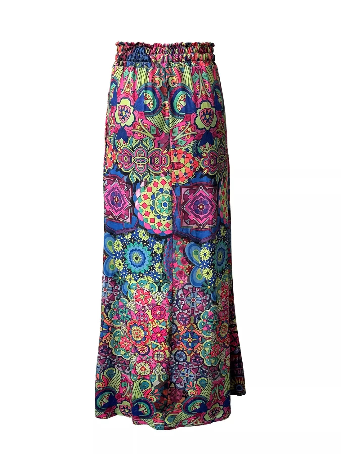 Printed Wide-Leg Pants