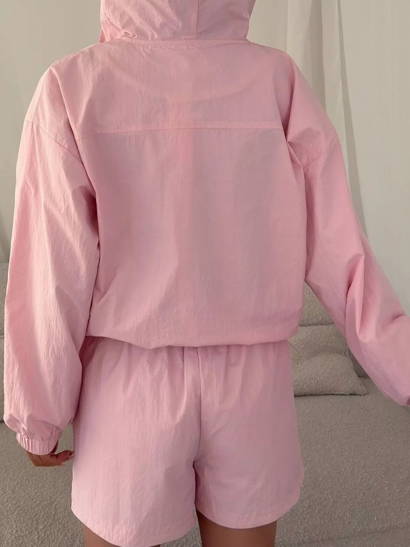 Lightweight Hooded Jacket and Shorts Set