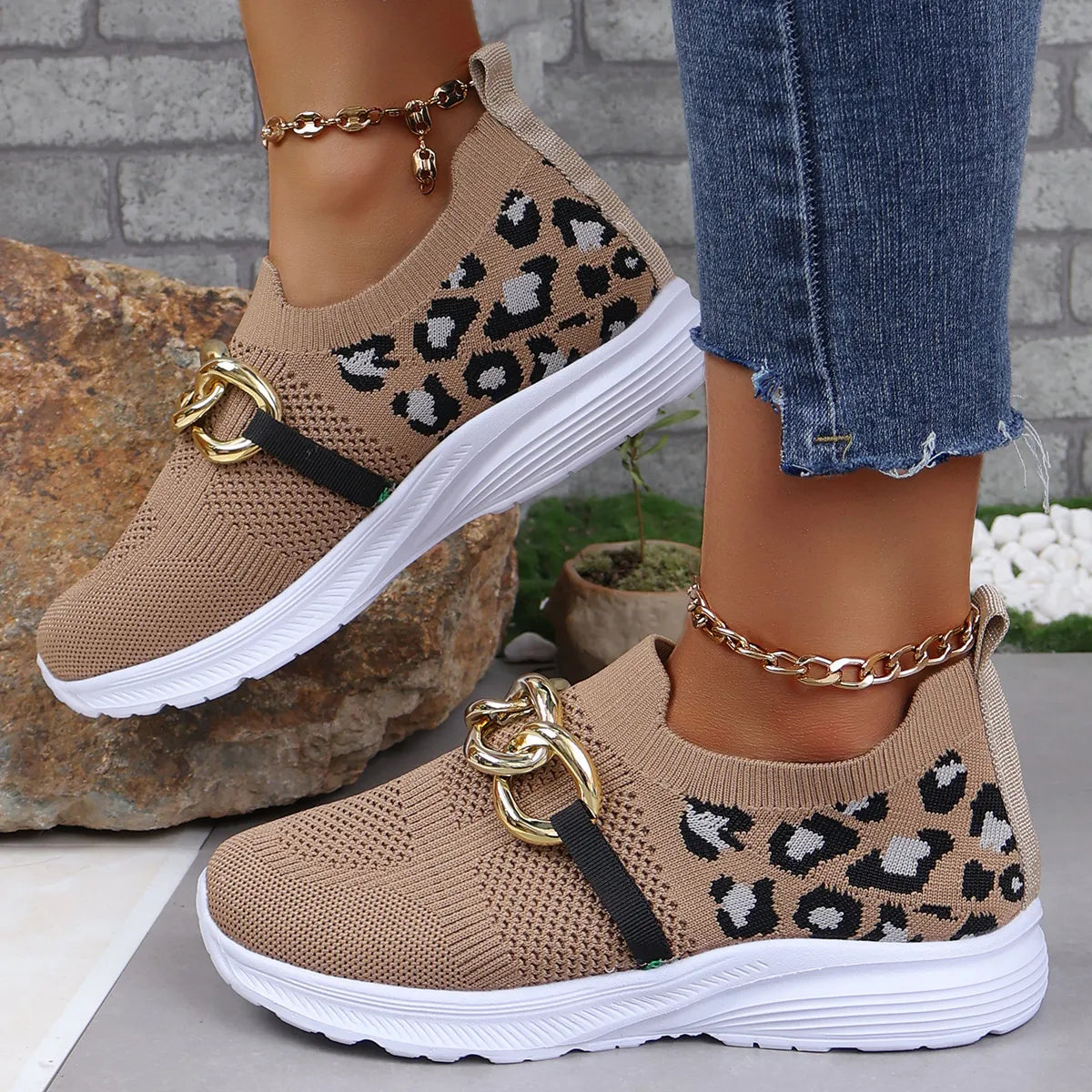 Lightweight Leopard Mesh Athletic