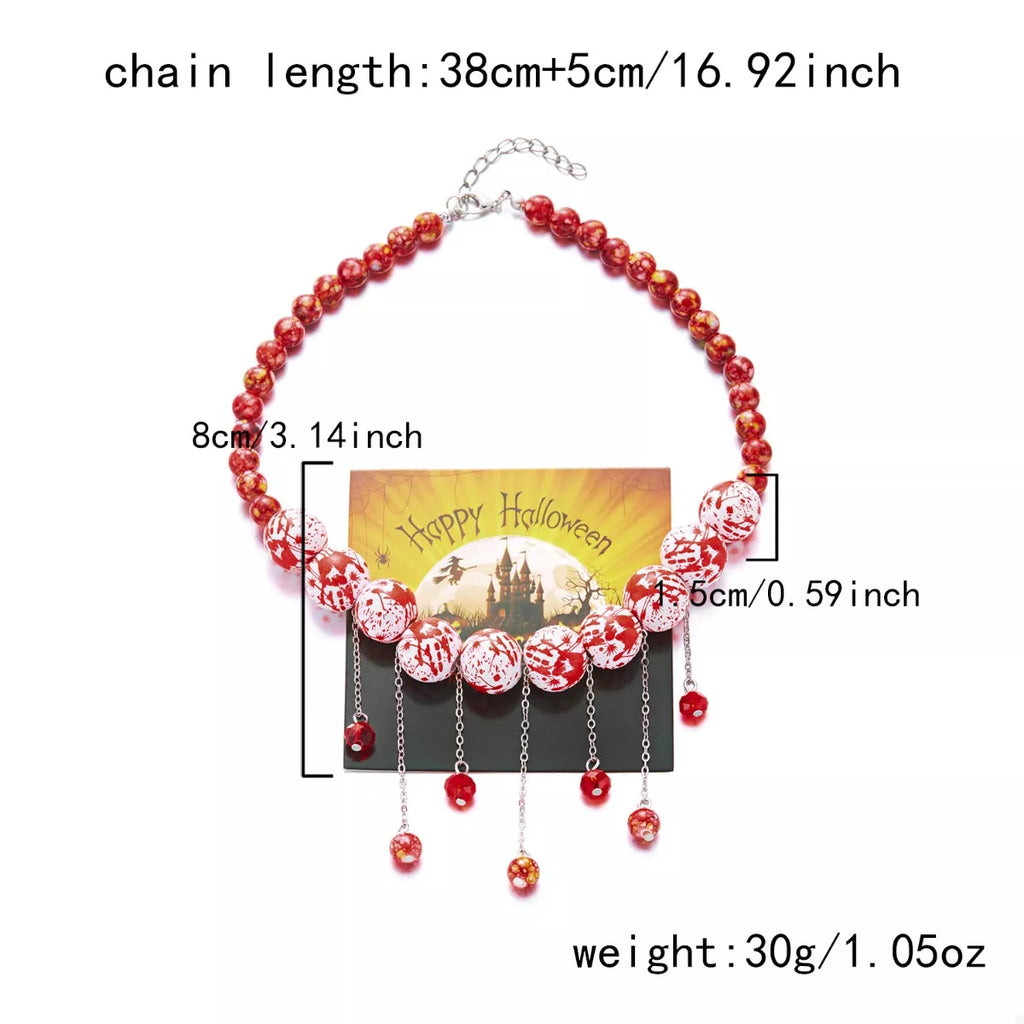Halloween Theme Necklace with Dangling Beads