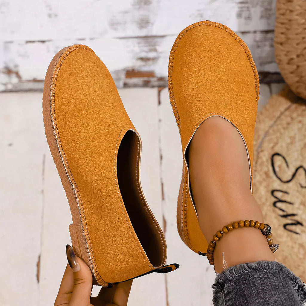 Round Toe Flats Slip-Ons