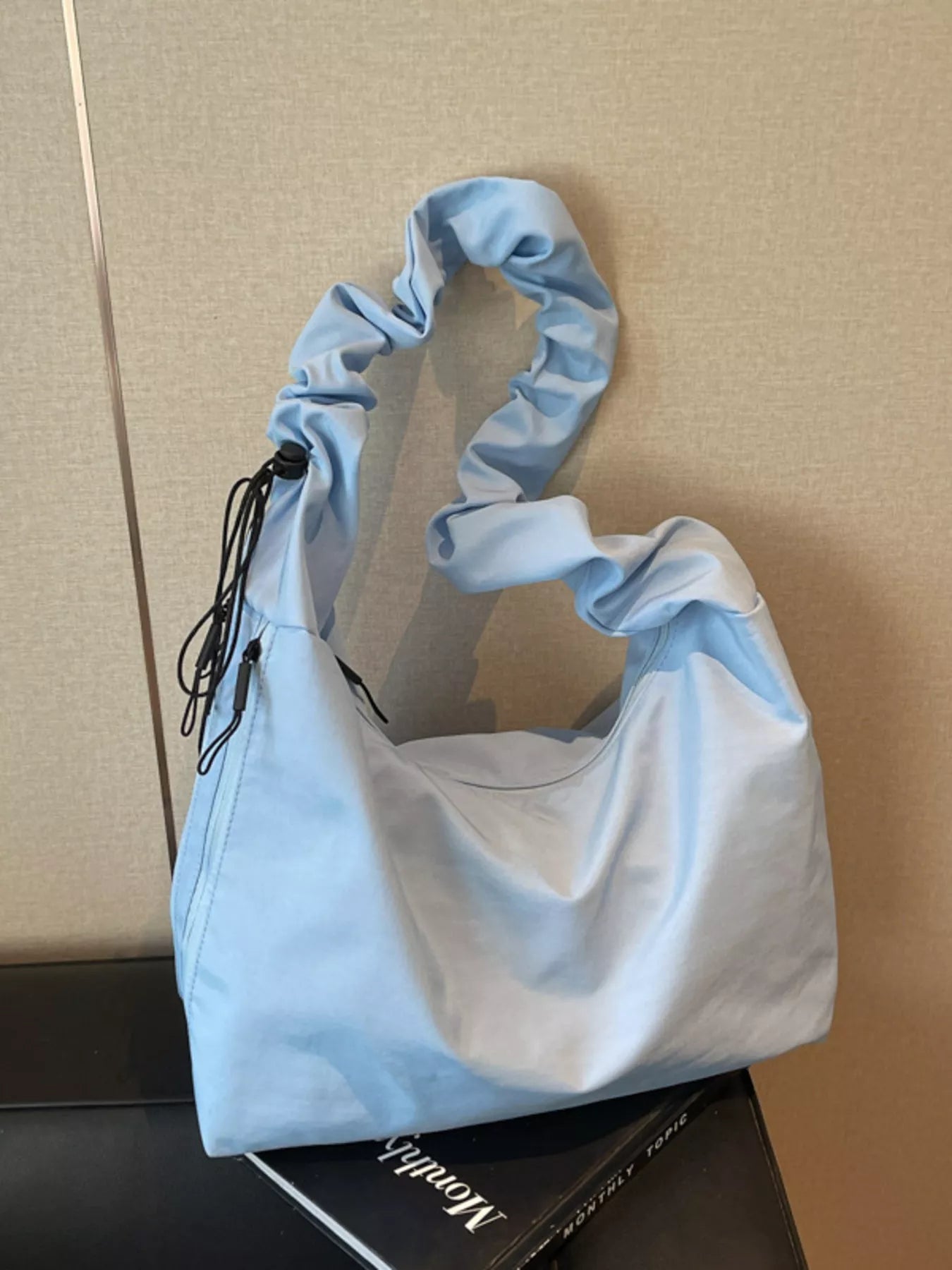 Ruched Handle Lightweight Shoulder Bag