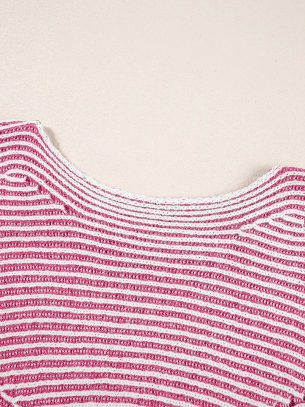 Striped Boat Neck Casual Sweater