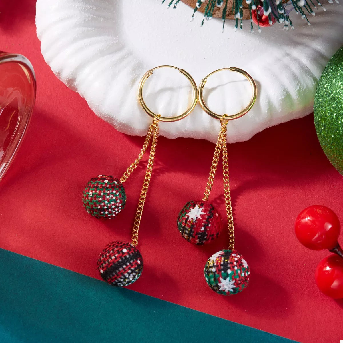 18K Gold-Plated Ball Drop Earrings