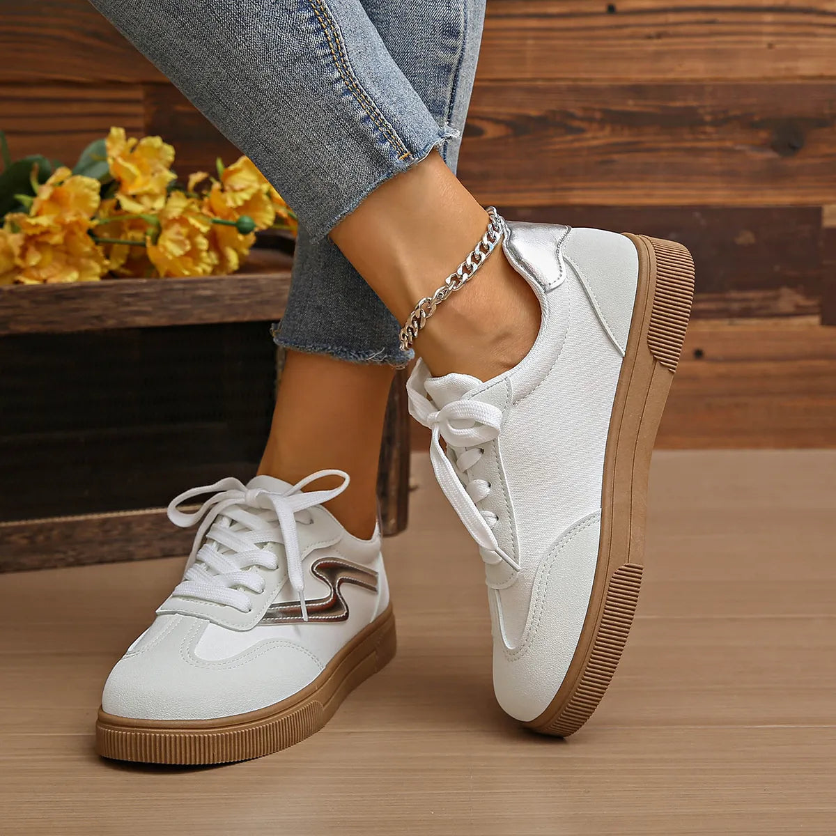 Lace Up Platform Sneakers
