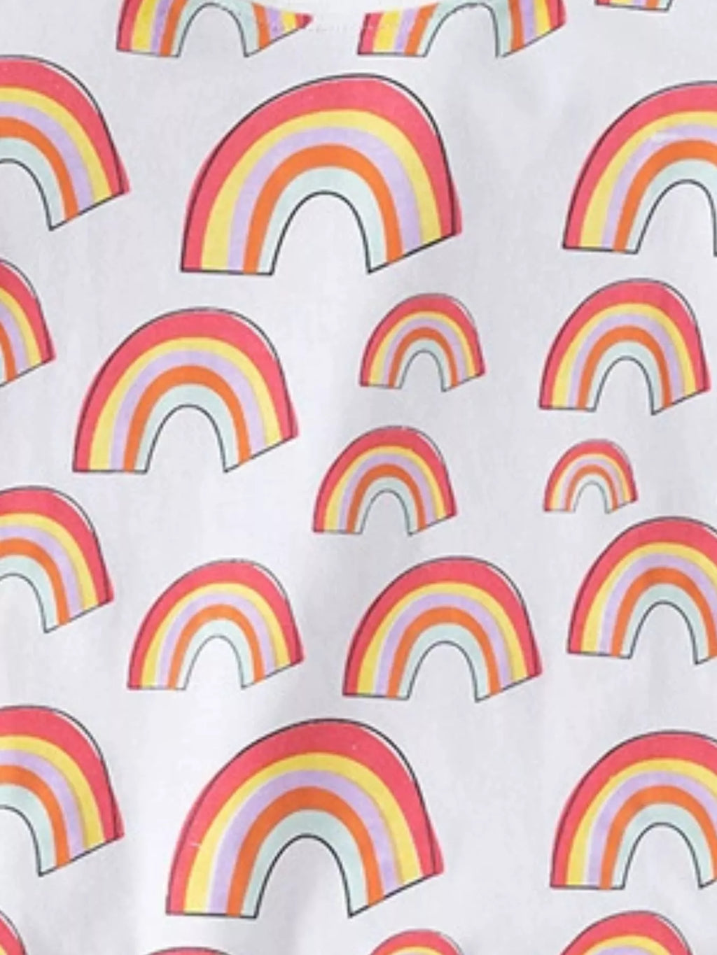 Children's Rainbow Print Crew Neck T-Shirt
