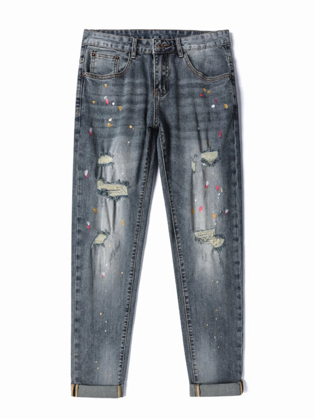Men's Distressed Slim Fit Jeans