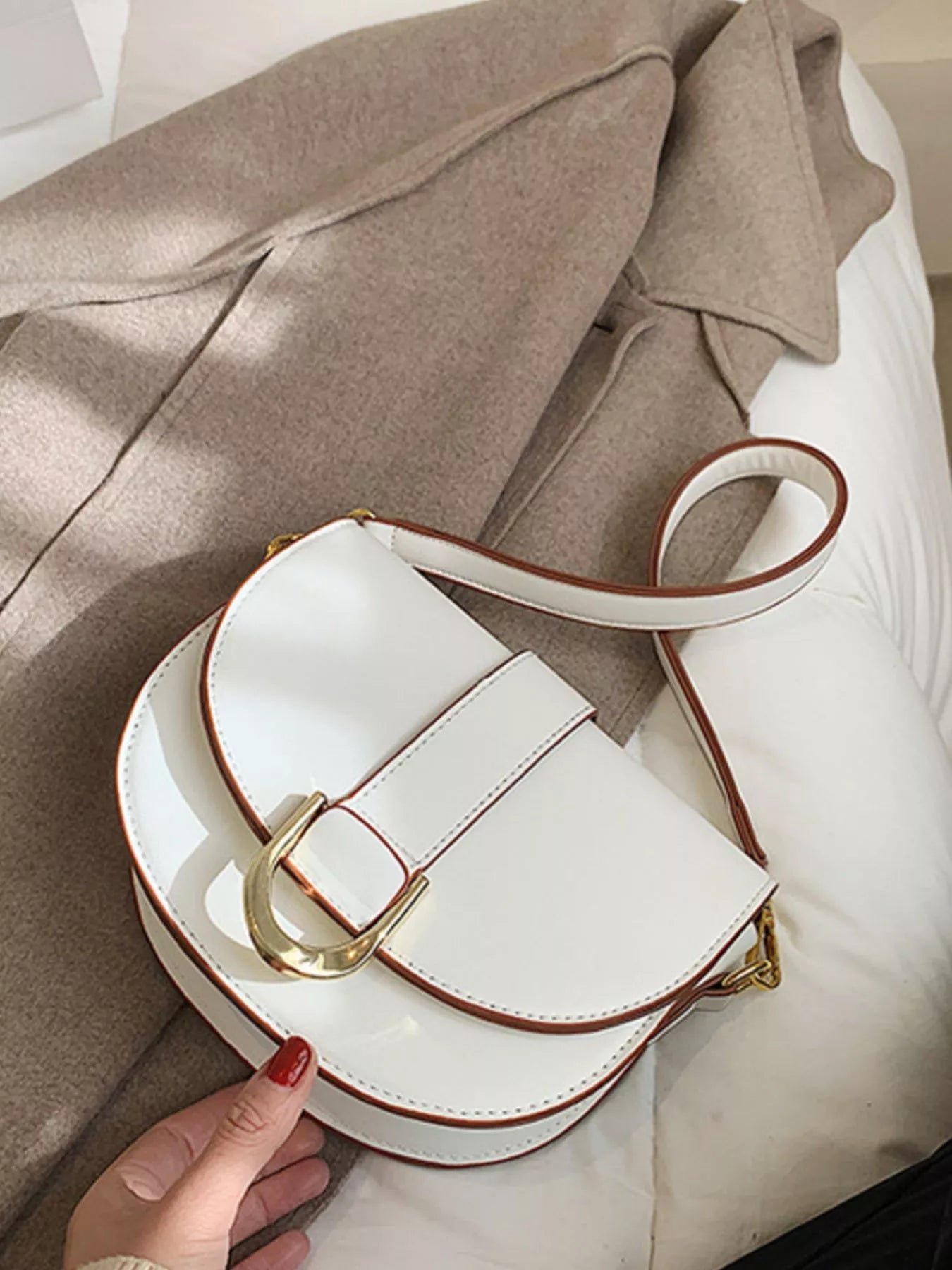 Buckle Flap Crossbody Bag