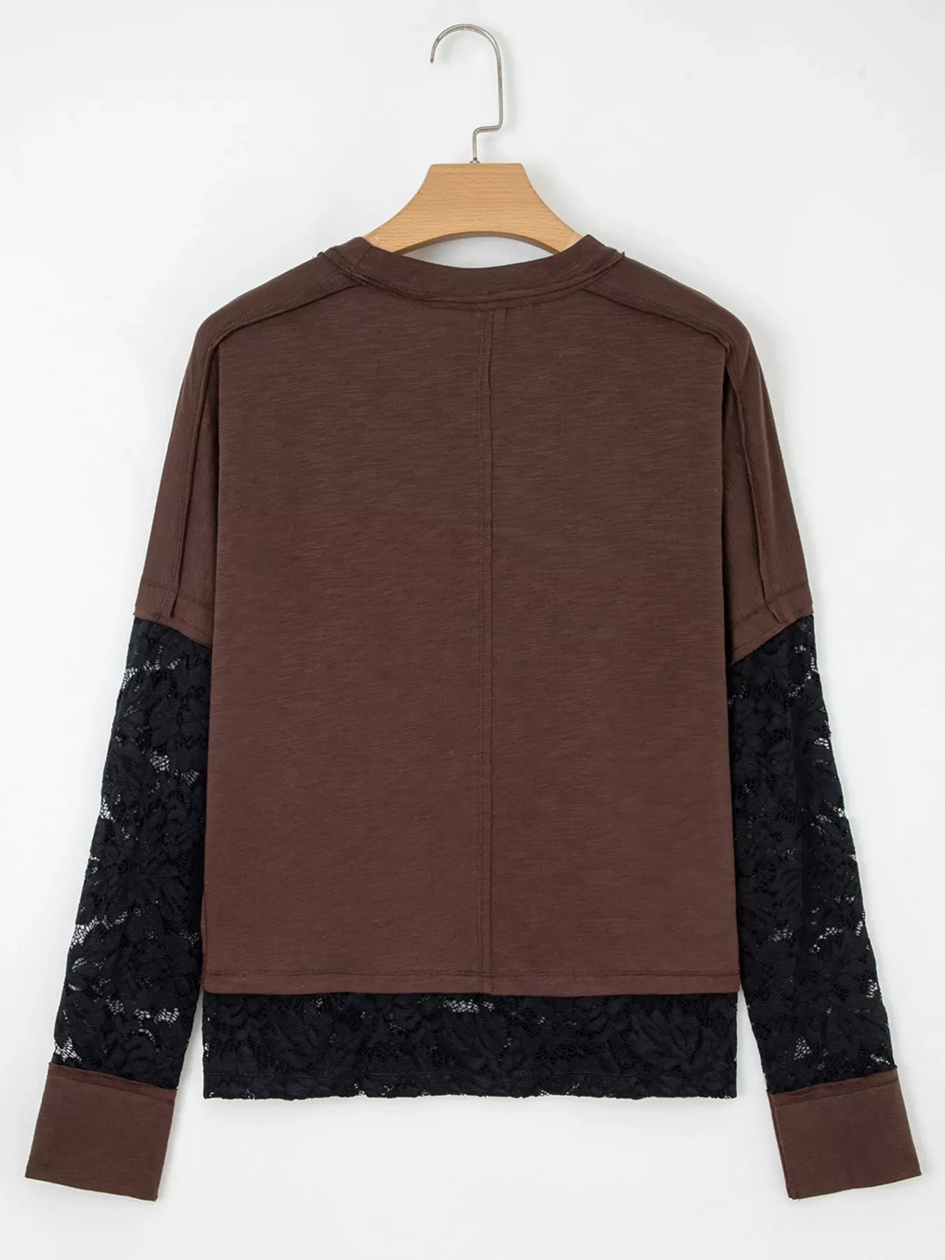 Rhinestone Spooky Graphic Lace Patchwork Long Sleeve T Shirt