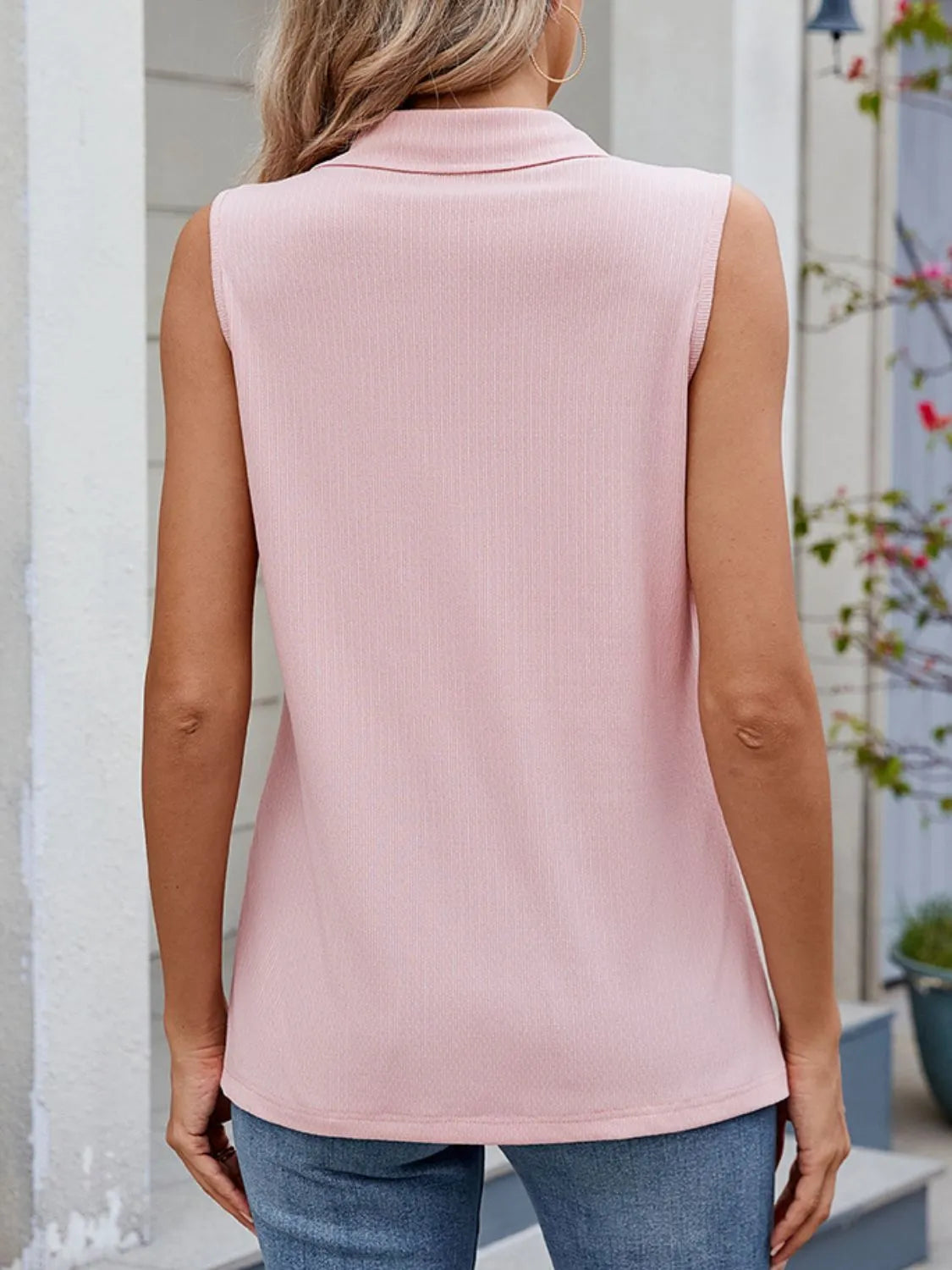 Quarter Zip Collared Tank