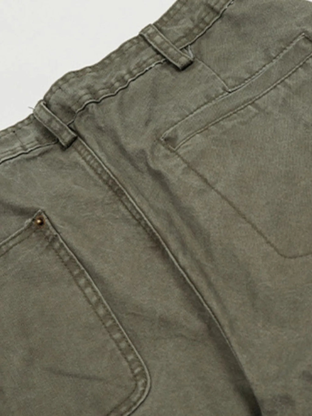 Men's Wide Leg Washed Jeans