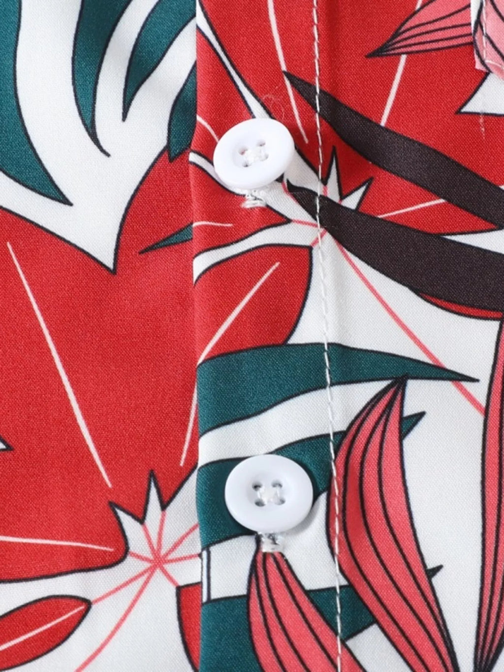 Children's Tropical Leaf Print Shirt & Shorts Set