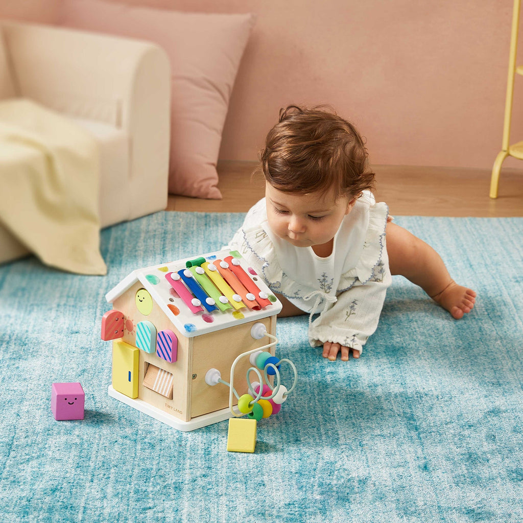 Brain & Hands Playset — Montessori Box (4–6 Months) + Activity Cube