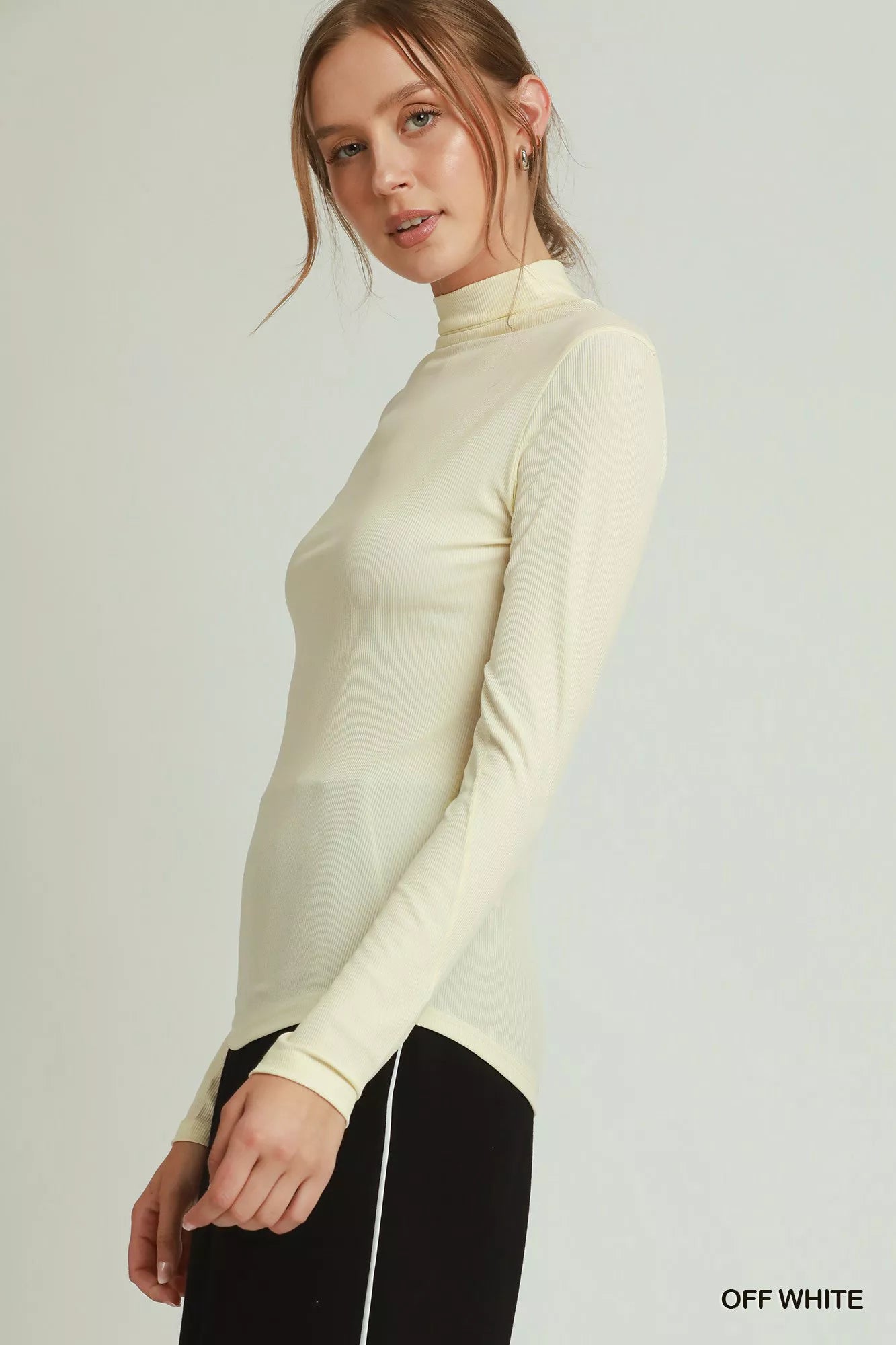 Umgee Long Sleeve Mock Neck Top