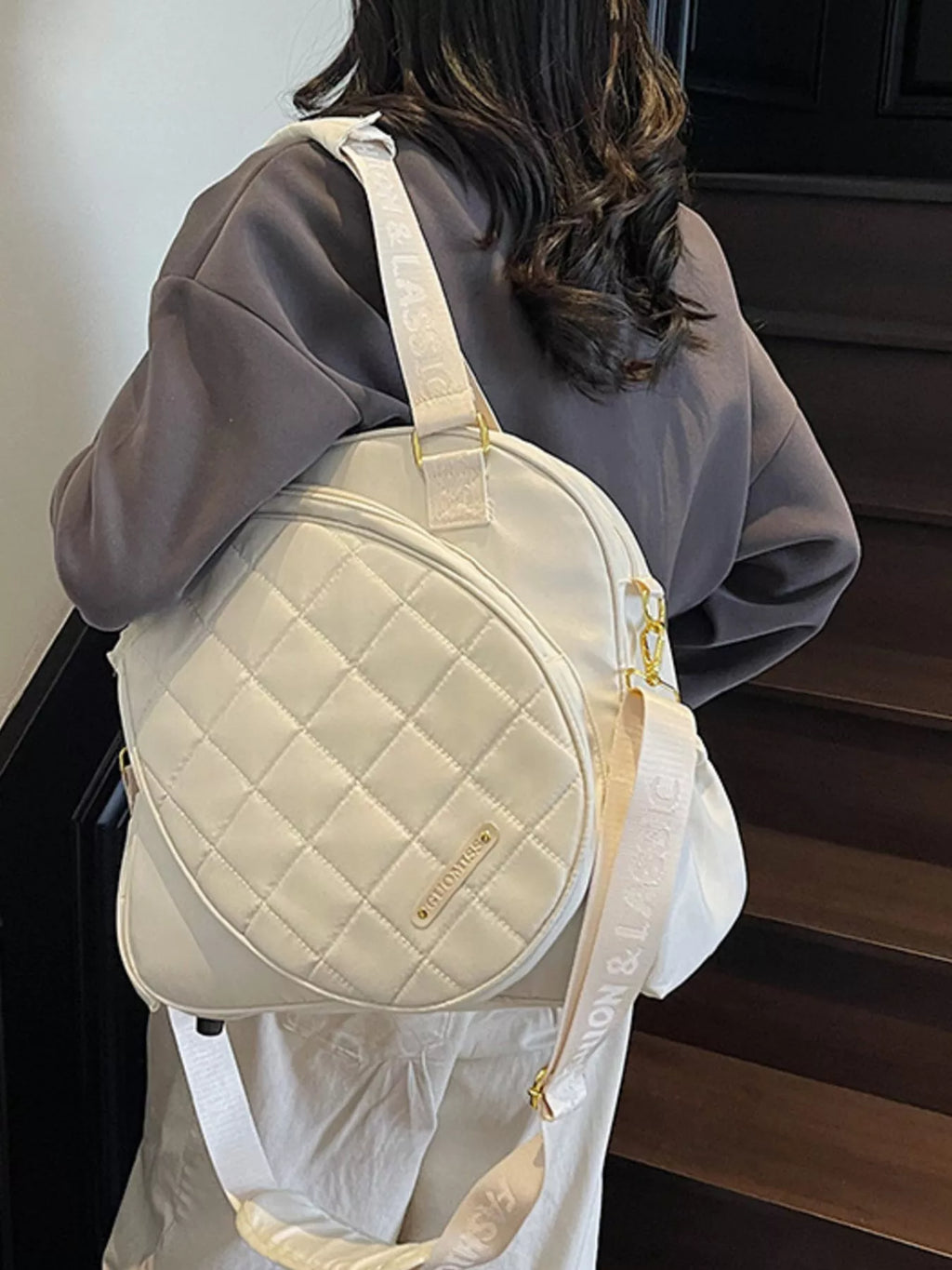 Quilted Badminton Racket Shoulder Bag