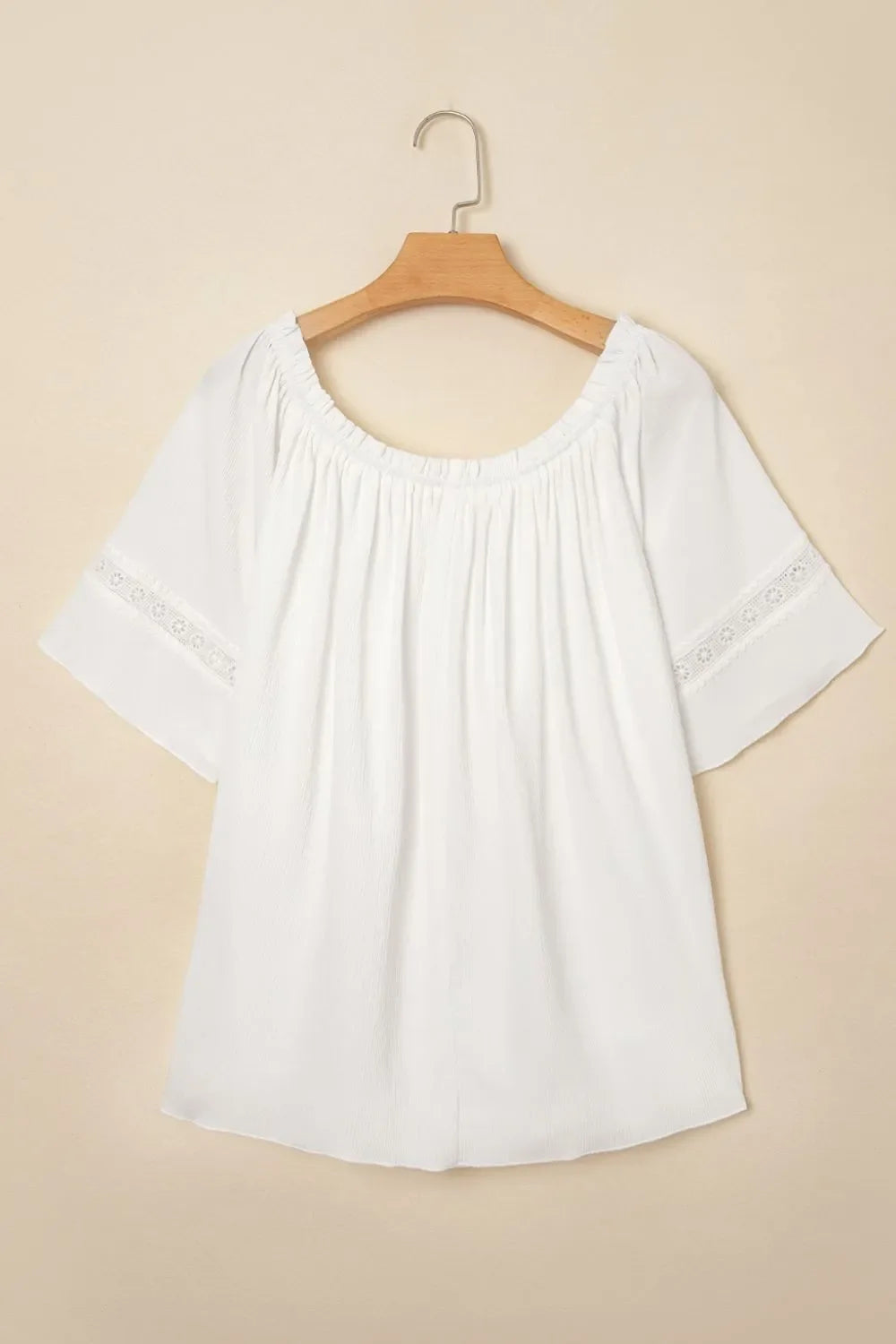 Lace Detail Off-Shoulder Blouse