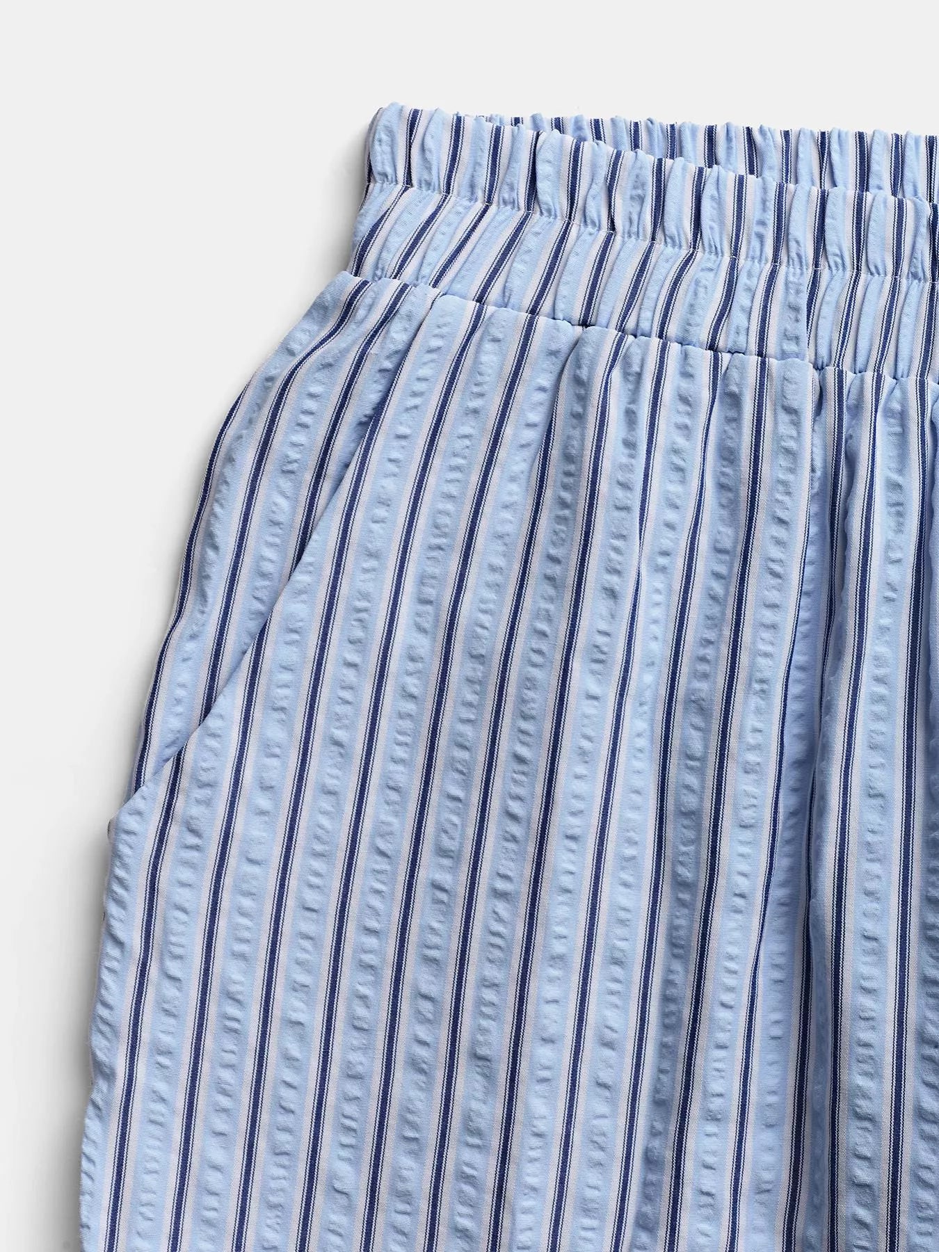 Striped High-Waisted Wide Leg Pants