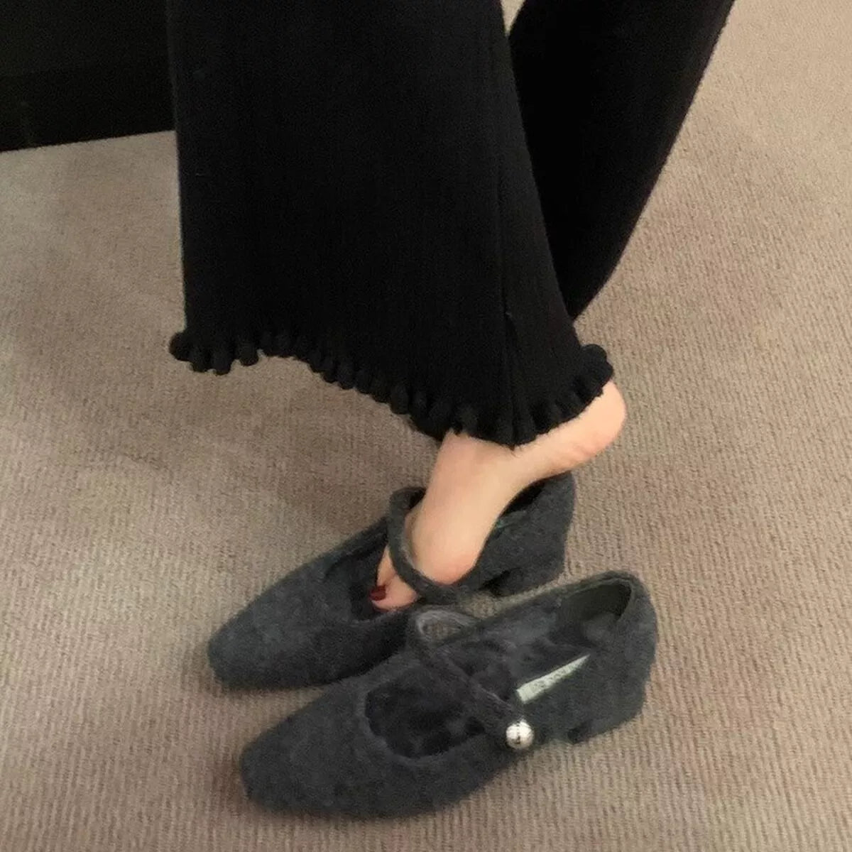 Elegant Block Heel Mary Jane Loafers