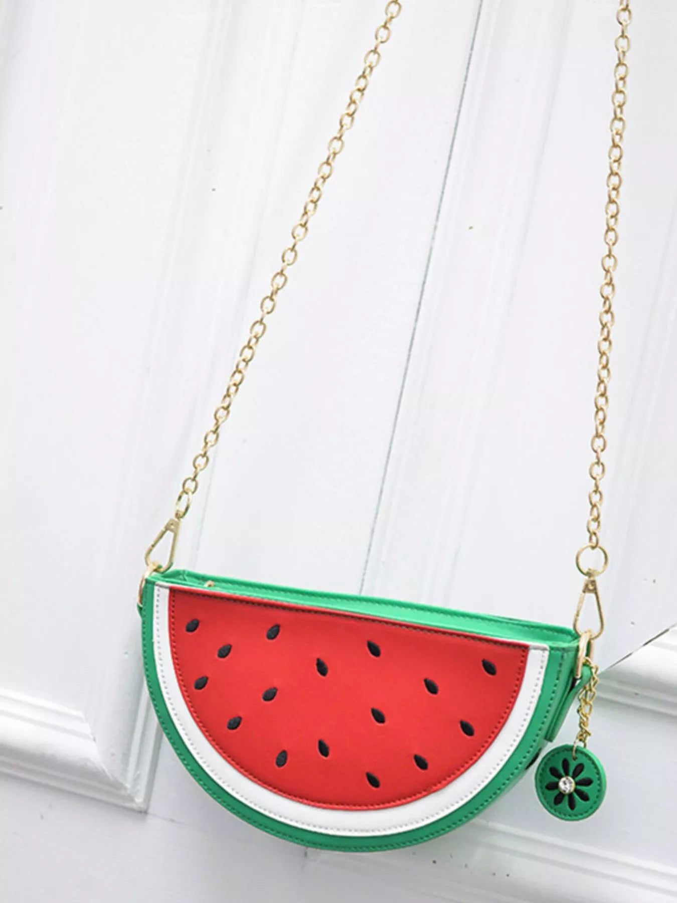 Fruit-Shaped Crossbody Bag with Chain Strap