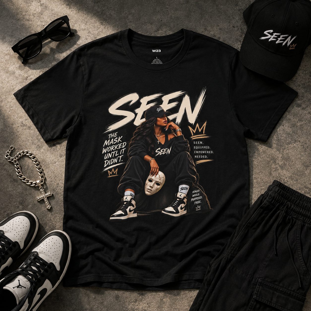 SEEN. Her. Streetwear Tee — She Was Never Invisible