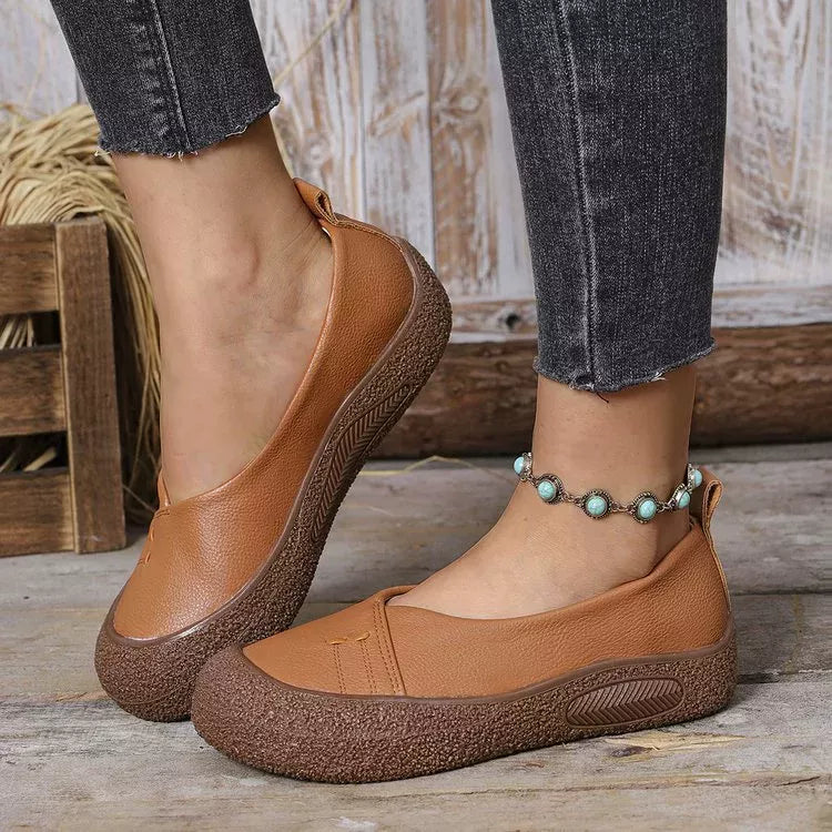 Round Toe Slip-Ons