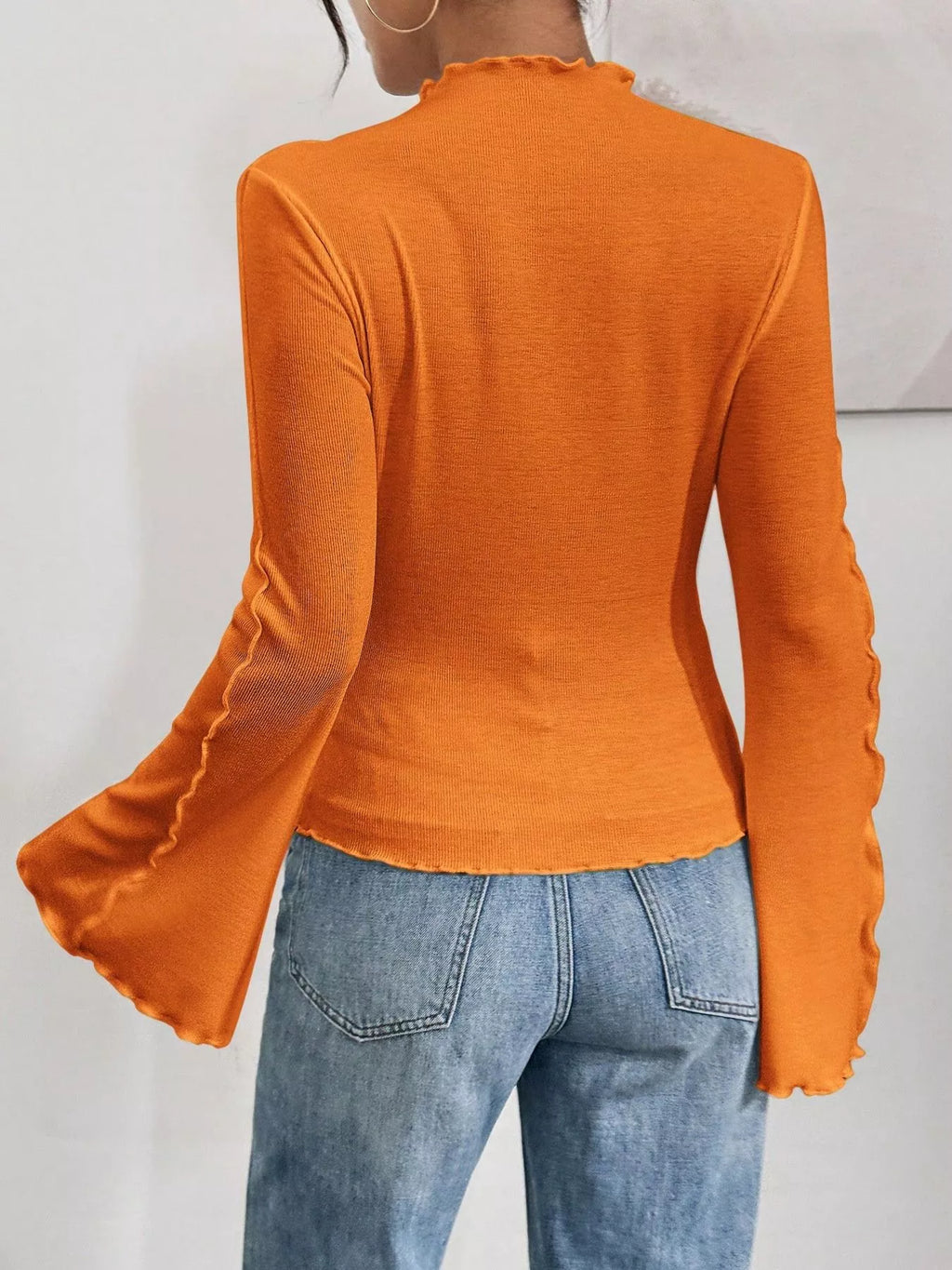 Lettuce Edge Flare Sleeve Top
