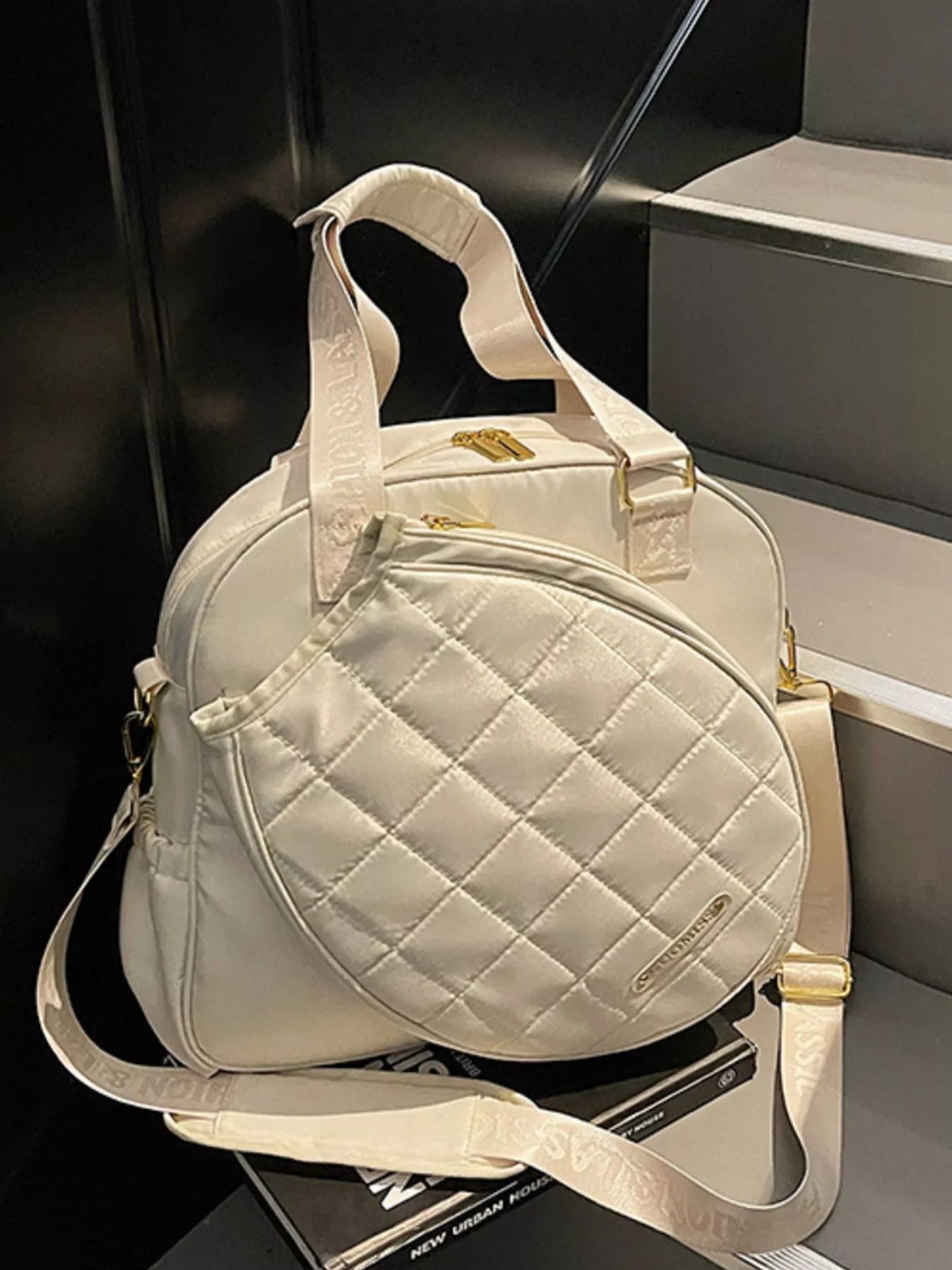 Quilted Badminton Racket Shoulder Bag