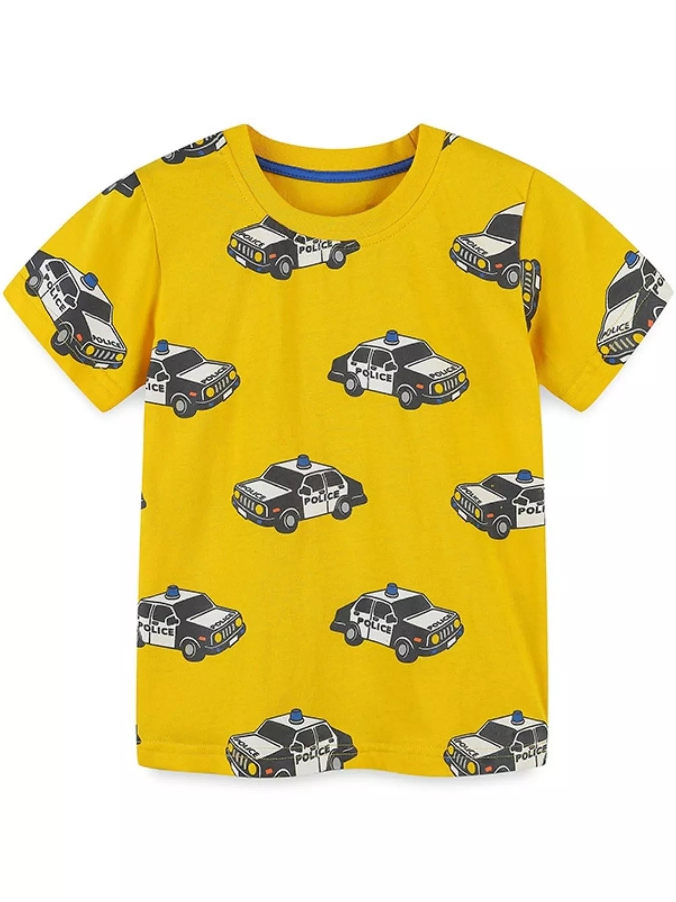 Kids' Police Car Print T-Shirt and Shorts Set