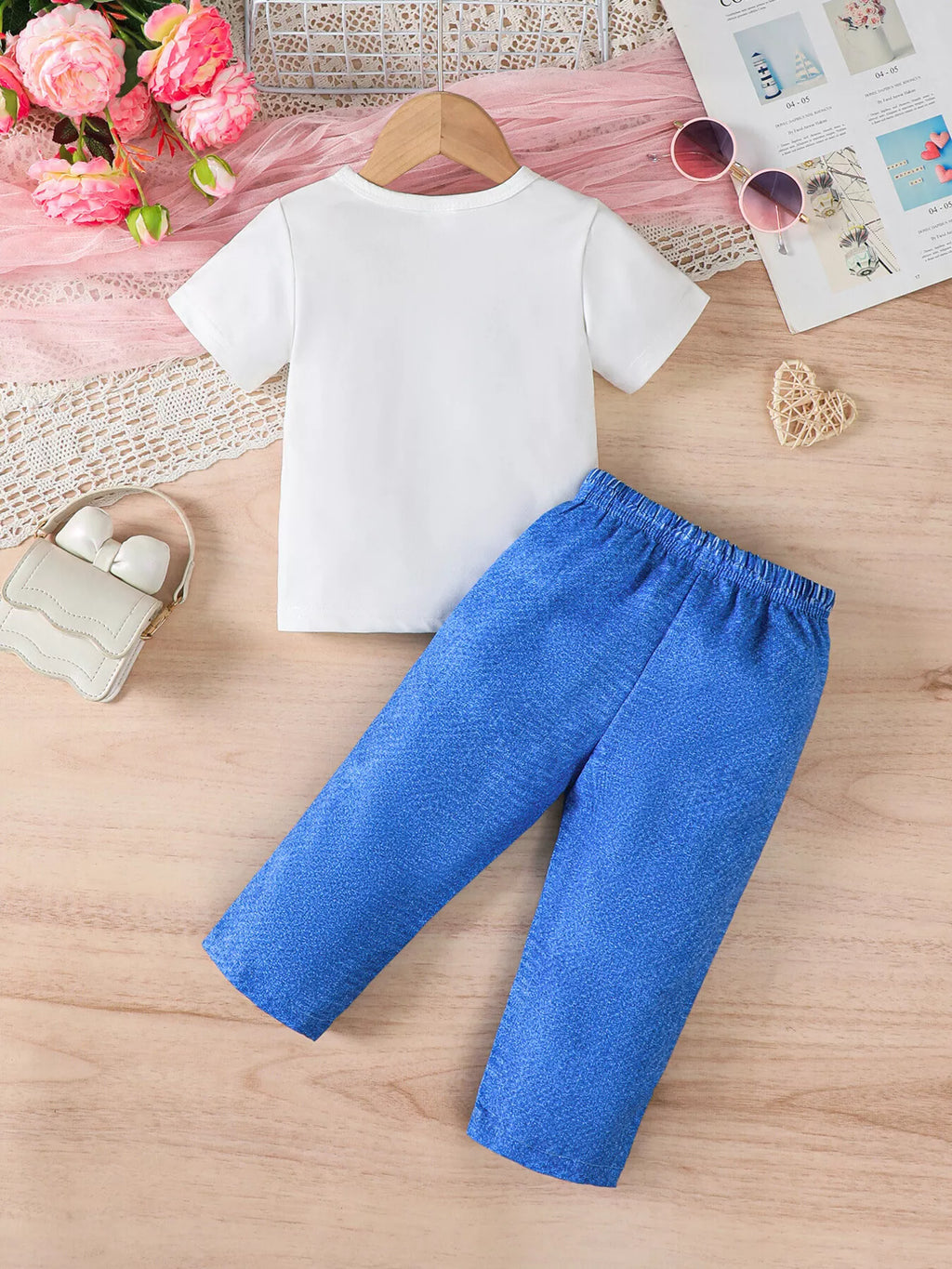 Children's Heart Print Casual Kids Set