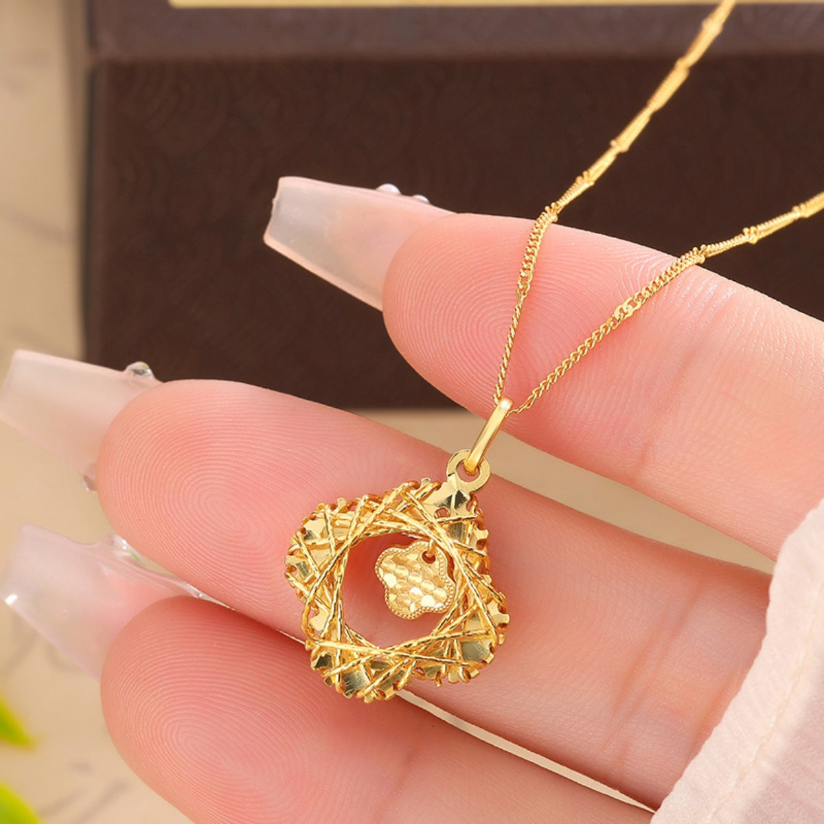 925 Sterling Silver Clover Pendant Necklace