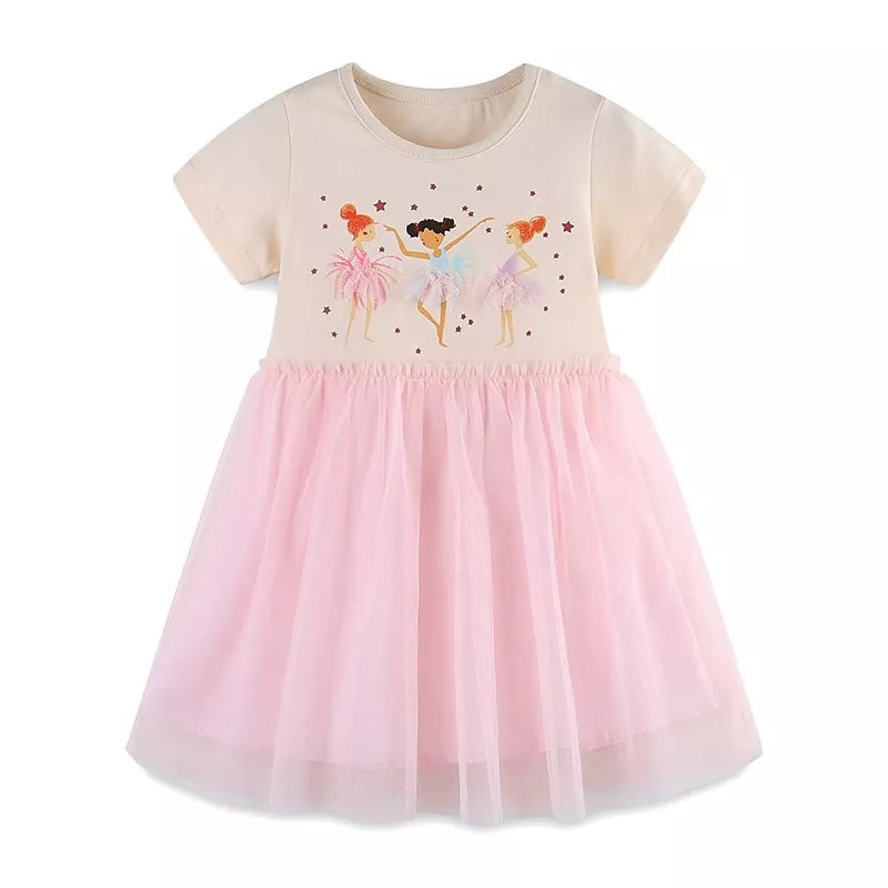 Children's Ballerina Graphic Tulle Dress