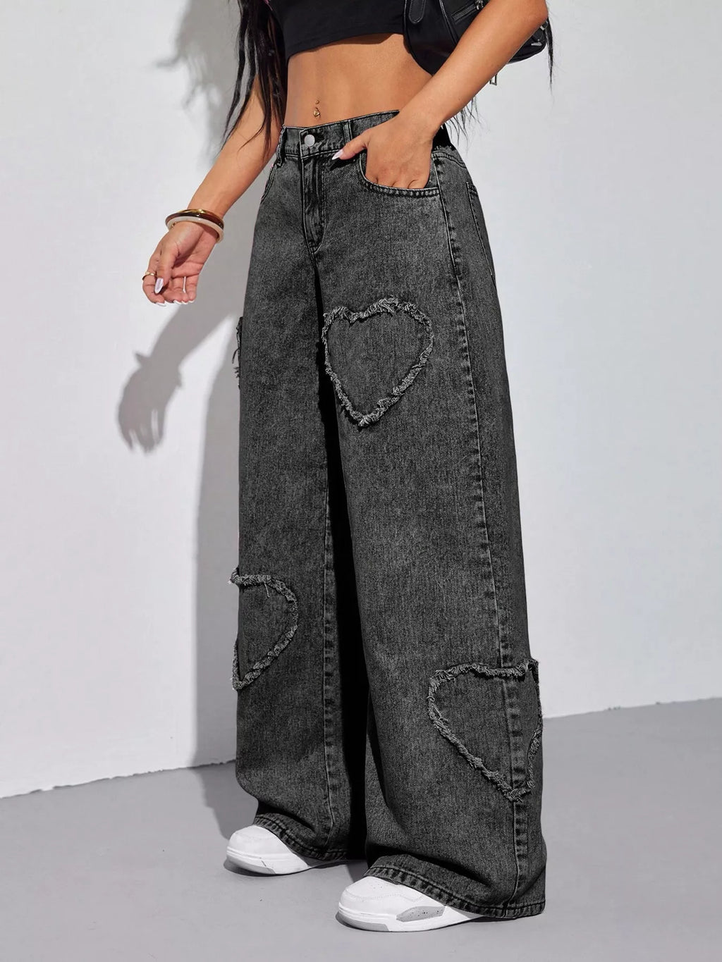 Heart Wide Leg Jeans