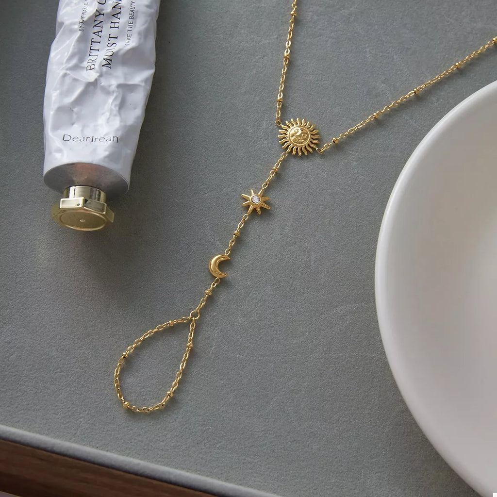 18K Gold-Plated Chain Sun Bracelet