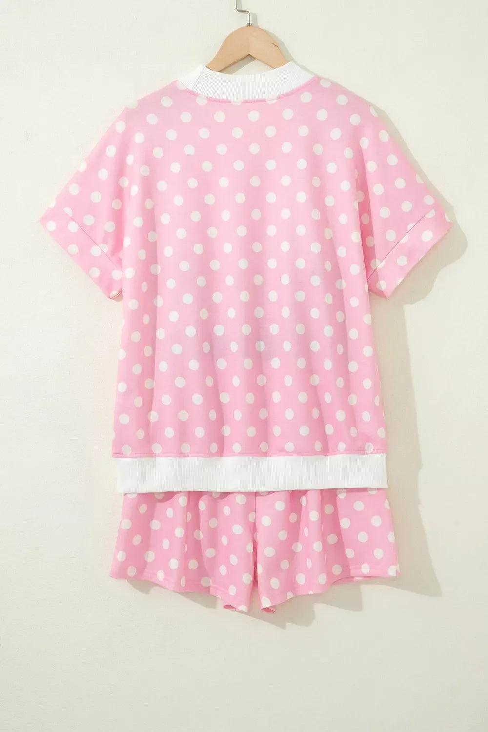 Polka Dot Short Sleeve Top and Shorts Set