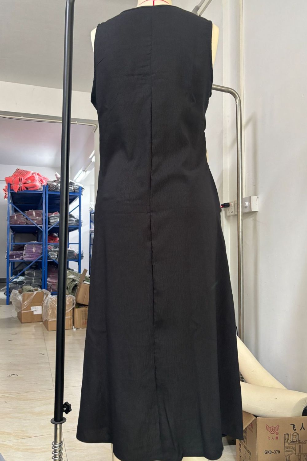 Sleeveless Button-Down Midi Dress
