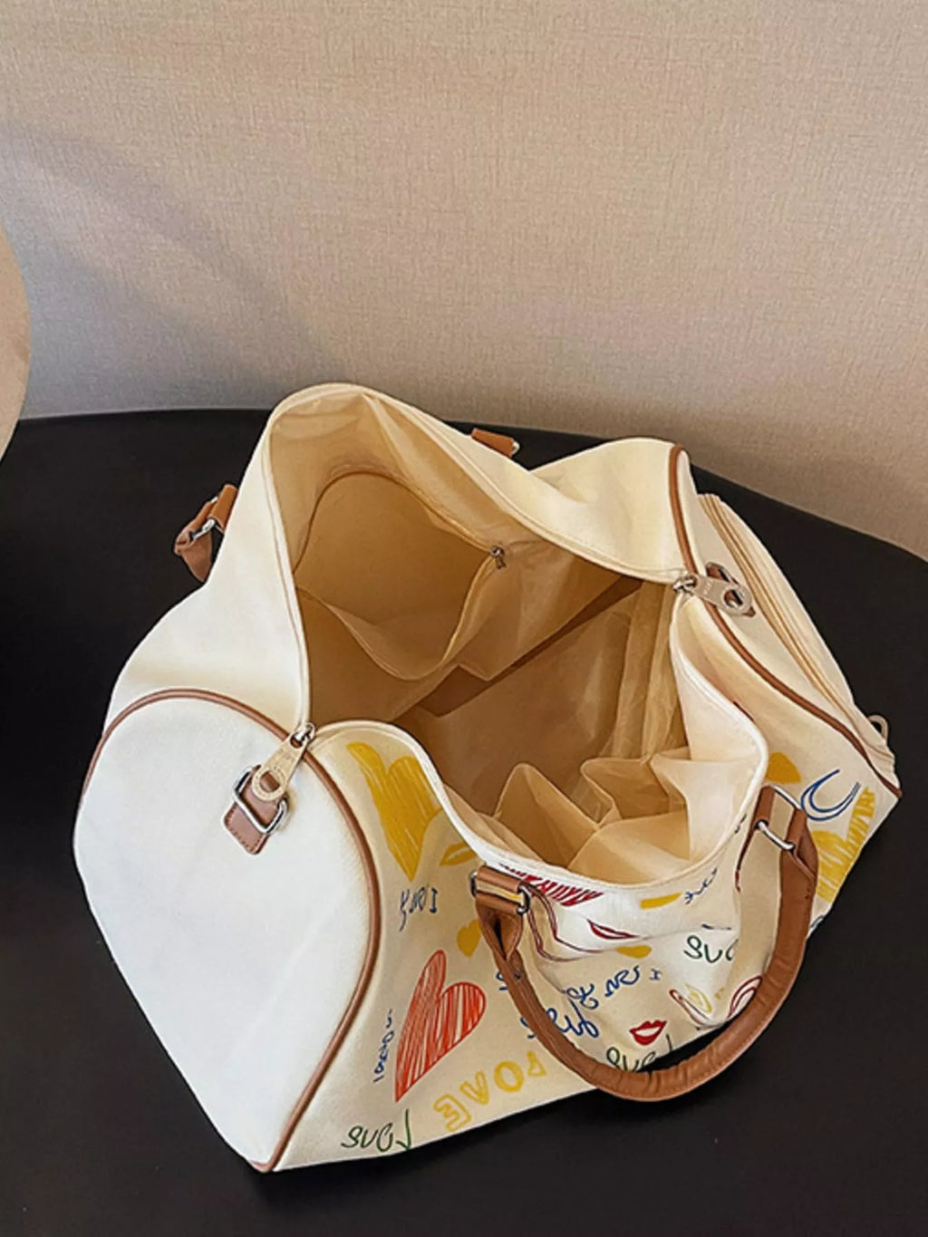 Printed Duffel Bag with Adjustable Strap