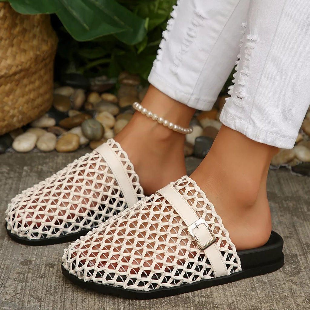 Round Toe Buckle Sandals