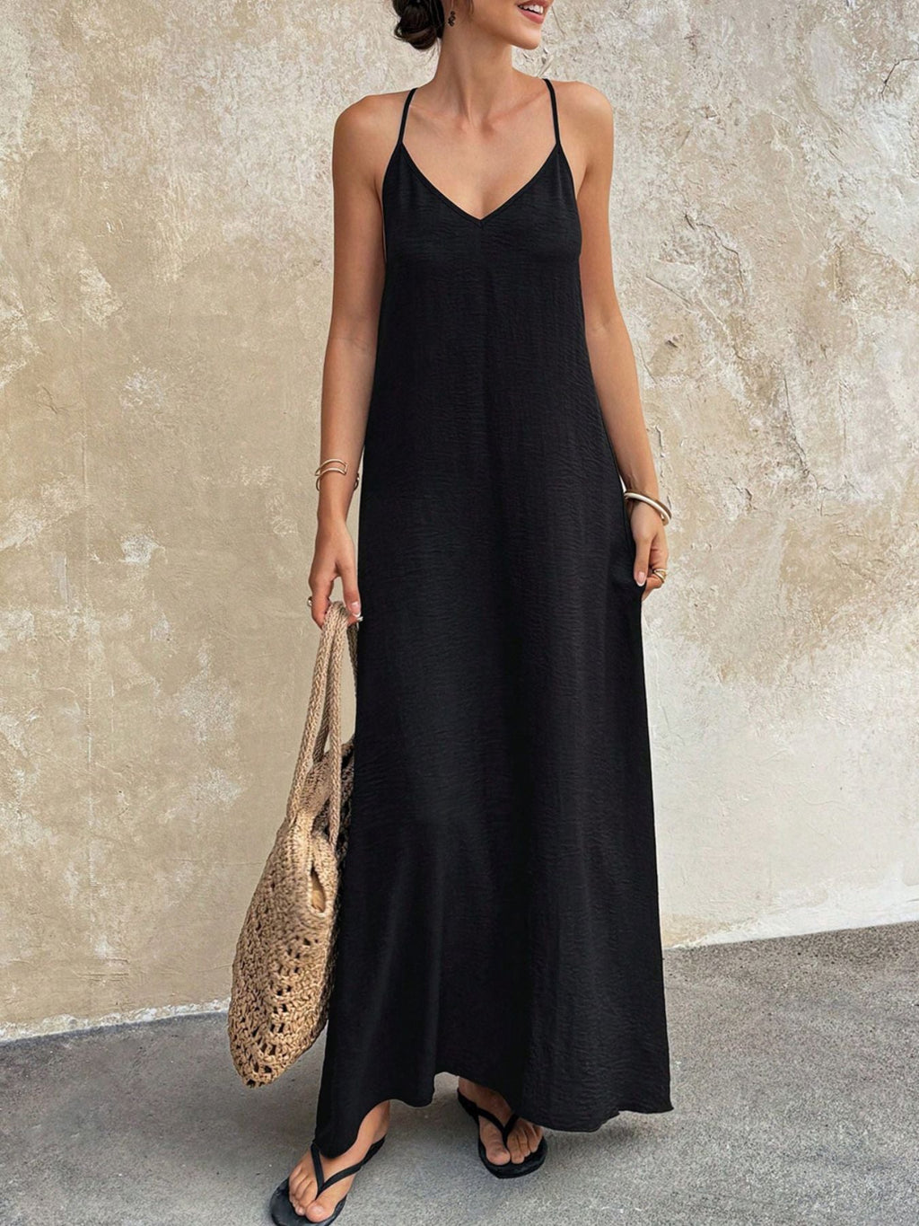 V-Neck Maxi Cami Dress