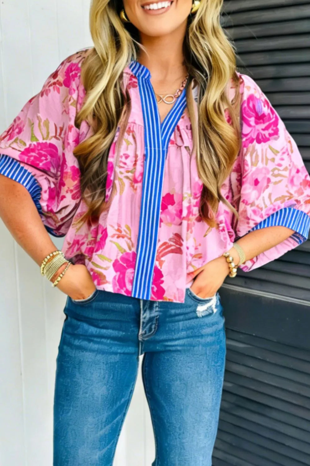 Floral Print Relaxed Fit Blouse