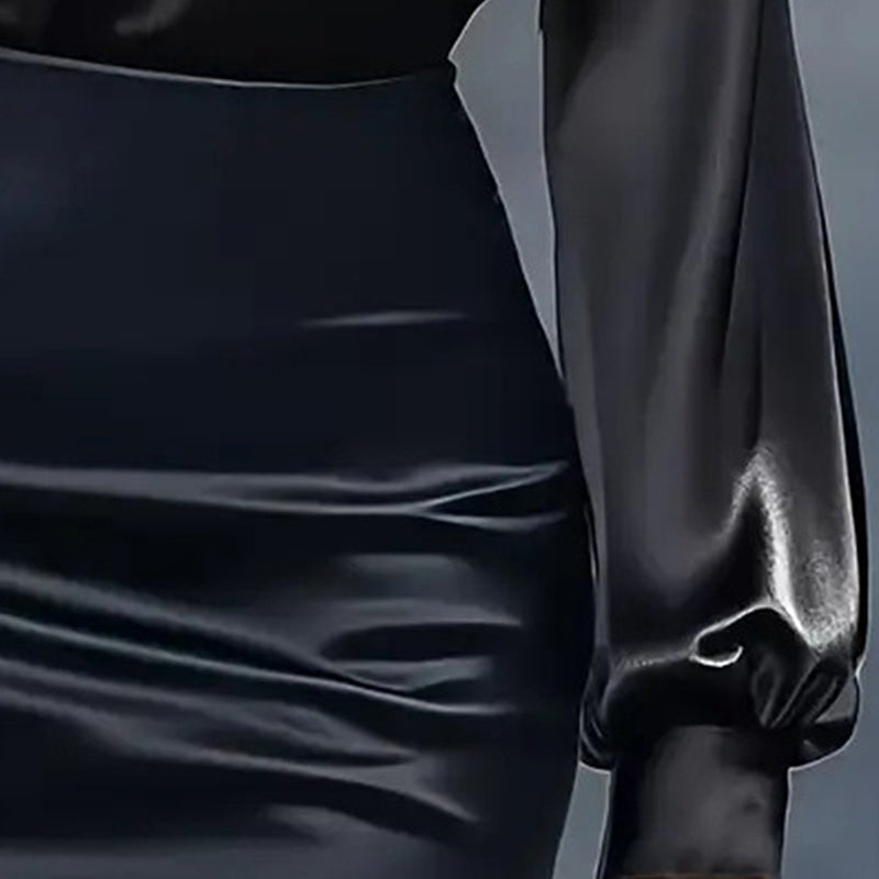 Women’s V‑Neck Business Casual Blouse – Relaxed Fit Long Sleeve Shirt