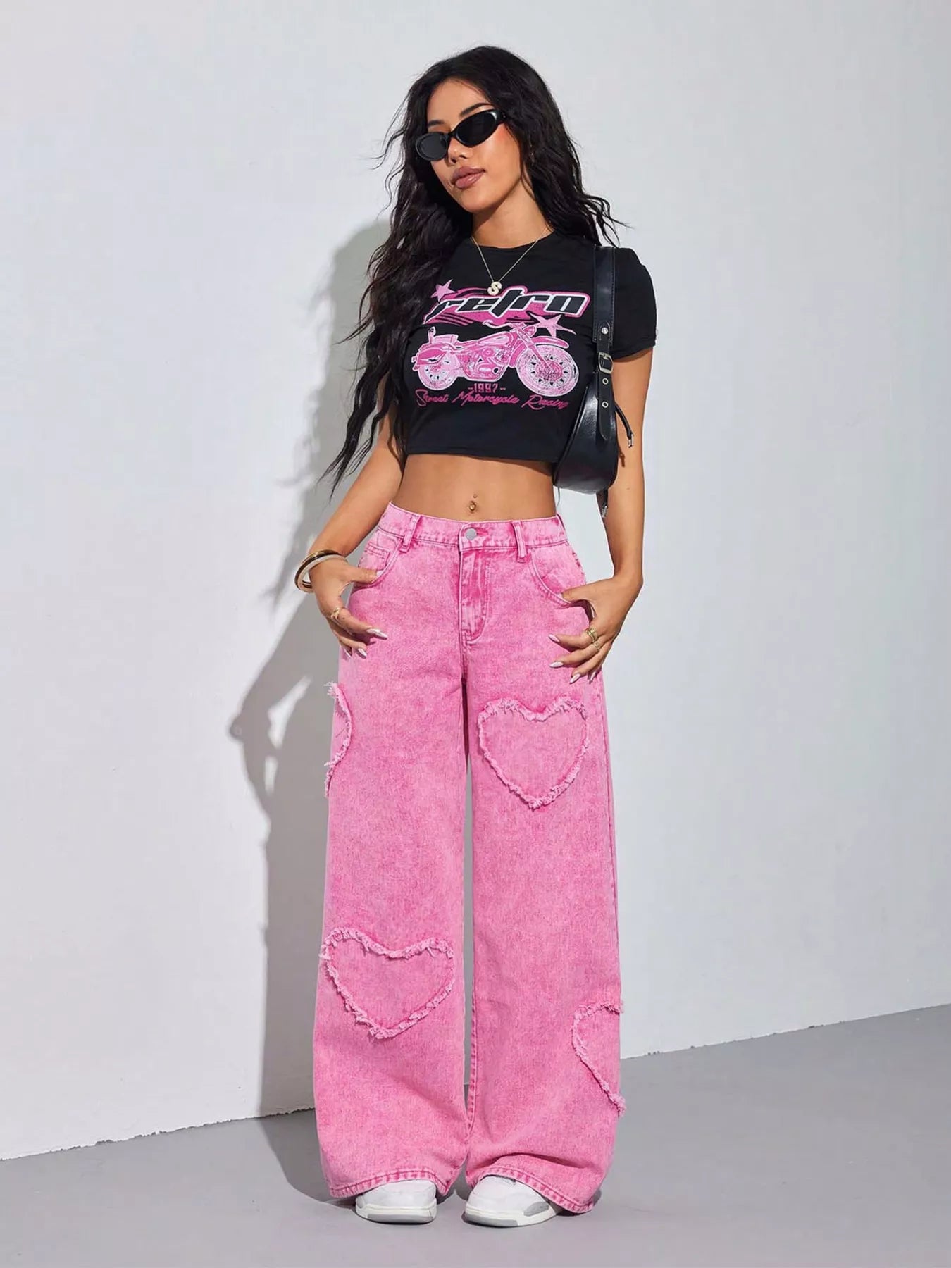 Heart Wide Leg Jeans