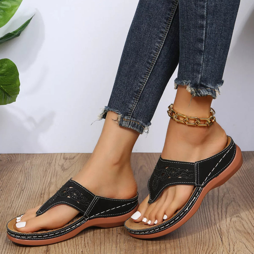 Casual Hollow-Out Thong Sandals