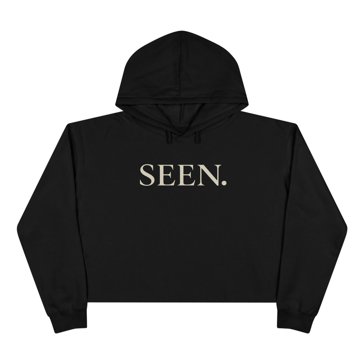 SEEN. Cropped Hoodie – Faith-Inspired Minimal Streetwear