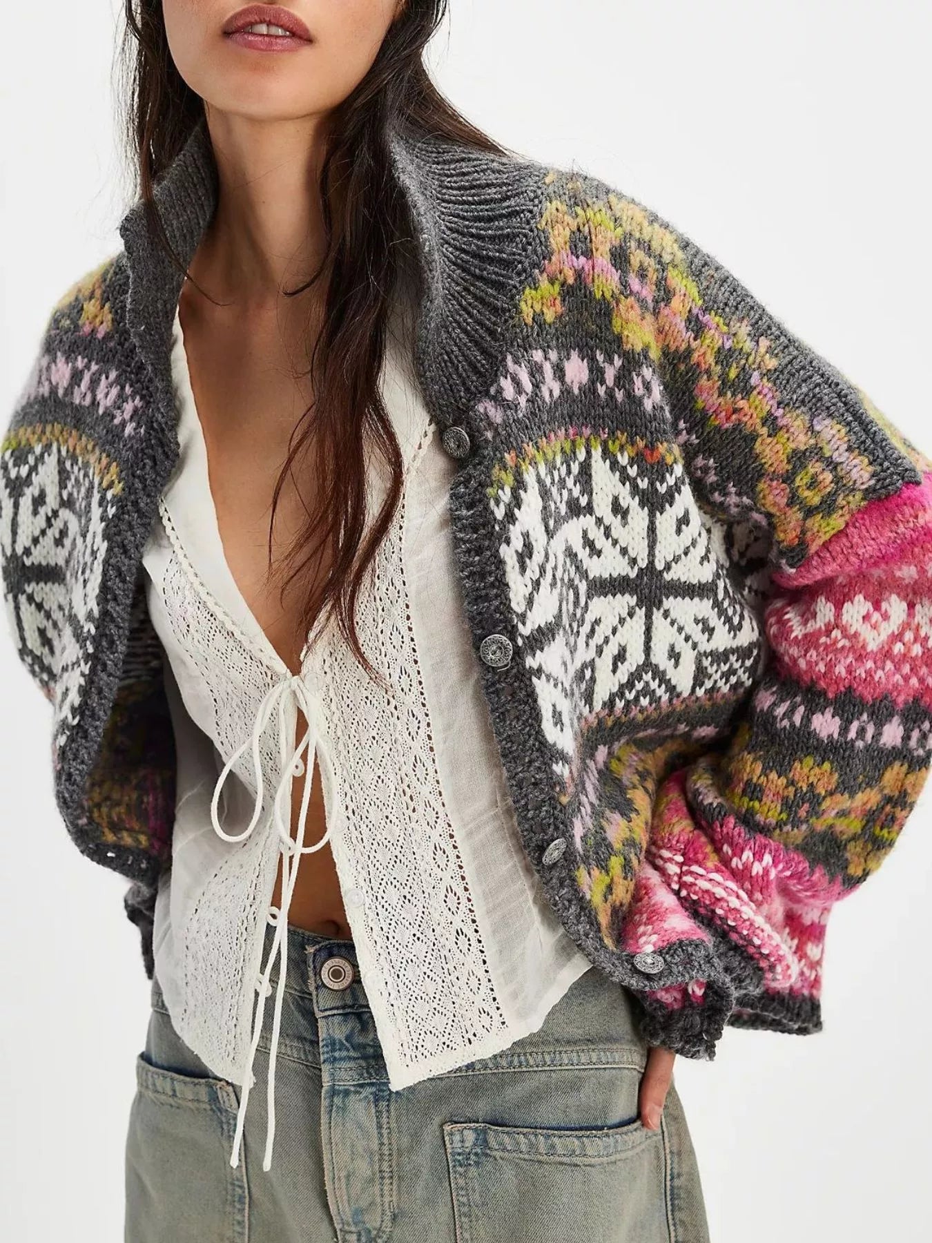 Vintage Button Up Knit Cardigan