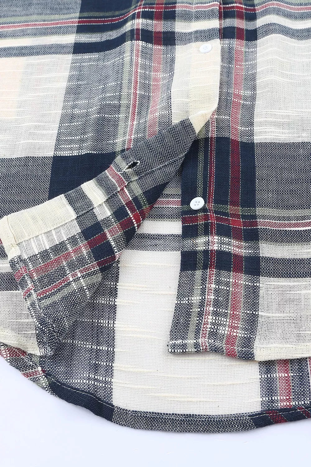 Plaid Button-Down Long Sleeve Shirt