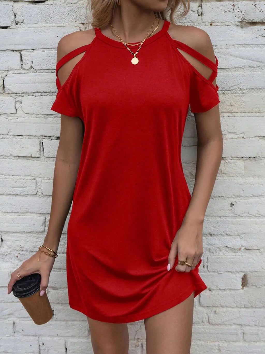Cold Shoulder Mini Dress