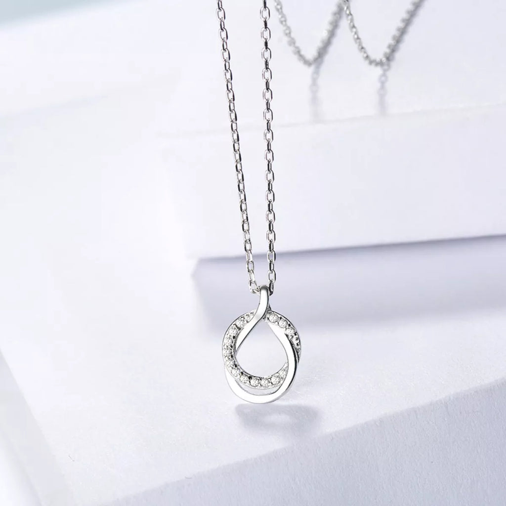 925 Sterling Silver Zircon Pendant Necklace