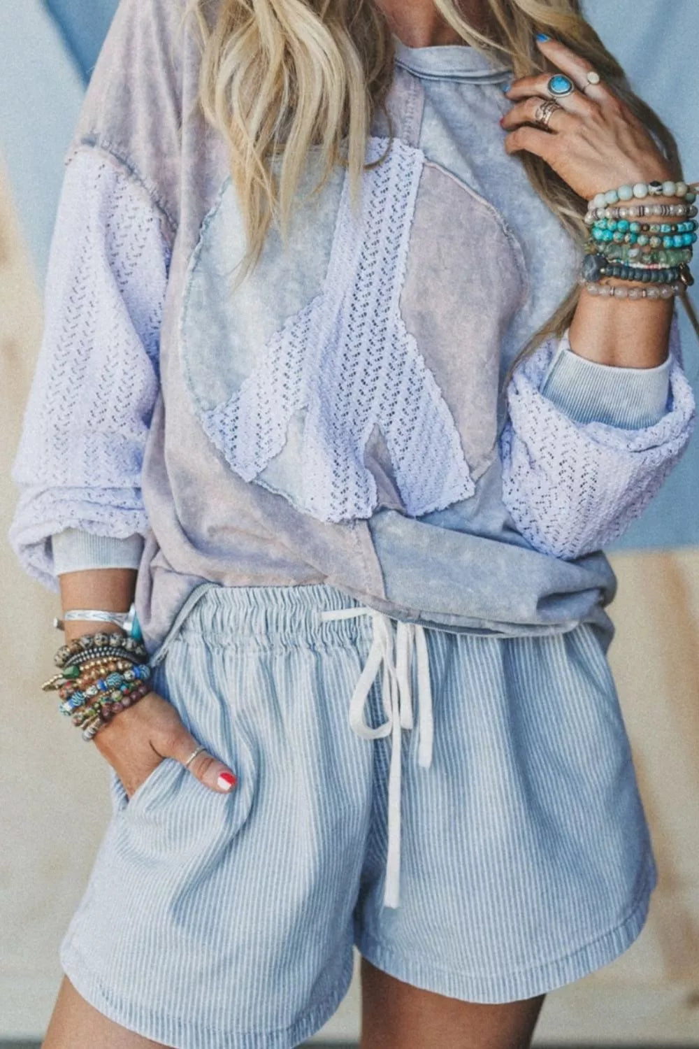 Drawstring Striped Shorts