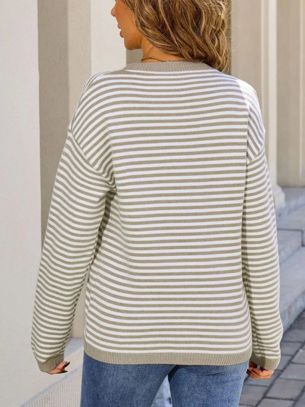 Striped Round Neck Sweater